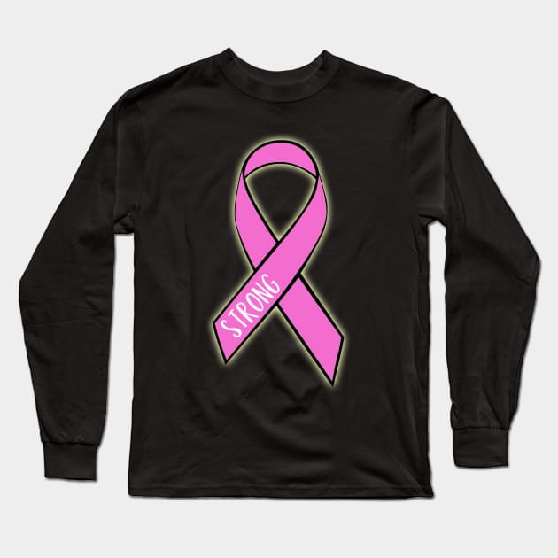 Breast Cancer Strong Long Sleeve T-Shirt by charlescheshire